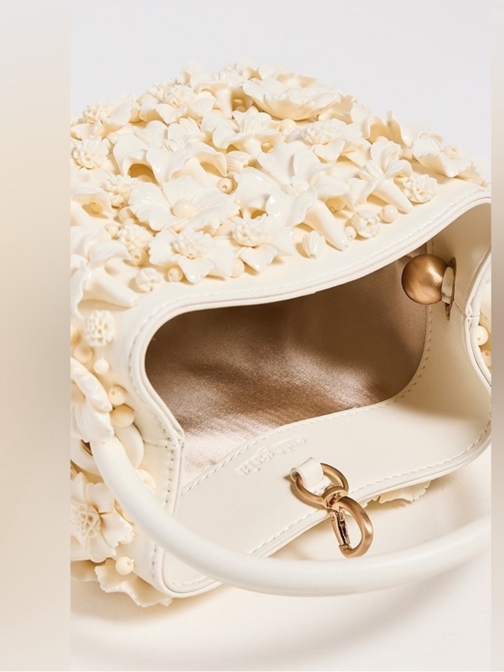 cult gaia solene Top Handle Bag in Ivory - Picture 3 of 13